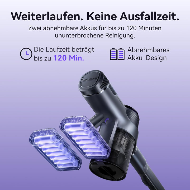 NARWAL V40 Station Akku Kabelloser Staubsauger, mit Selbstreinigung Auto Ladestation, 28000PA / 220A