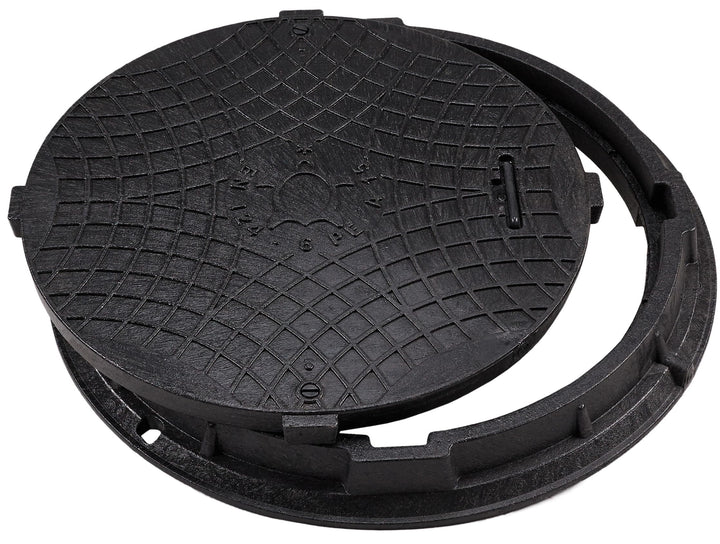 BABYLONPLAST Schachtabdeckung, Schachtdeckel DN600/750 - Runder Kunststoff Kanaldeckel, Ø600/750 mm