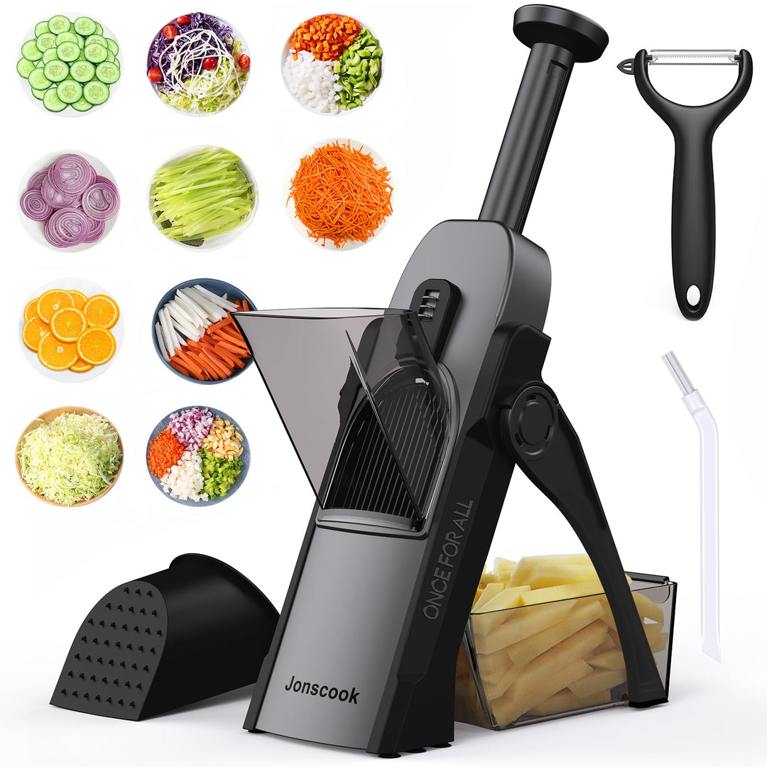 Safe Veggie Chopper Gemüseschneider, Pommes Frittierschneider, Zwiebelhacker, Gemüsehobel, multifunk