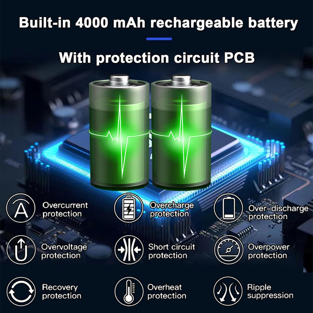 3 W Solarpanel mit eingebautem 4000-mAh-Akku, USB-C-Anschluss, IP65, 4 m Ladekabel, perfekte Kompati