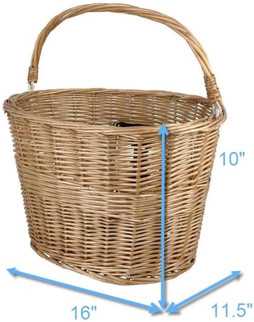 M-Wave Universeller Fahrradkorb aus Weidengeflecht in mehreren Kollektionen. BA-FW-Clip Eco, BA-FW-C