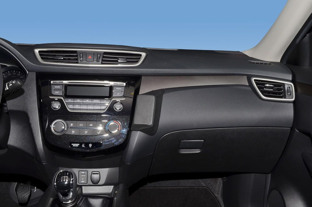 KUDA 1705 Leather Mount Black Compatible with Nissan Rogue (Since 2014), X-Trail (Since 2014), 1705