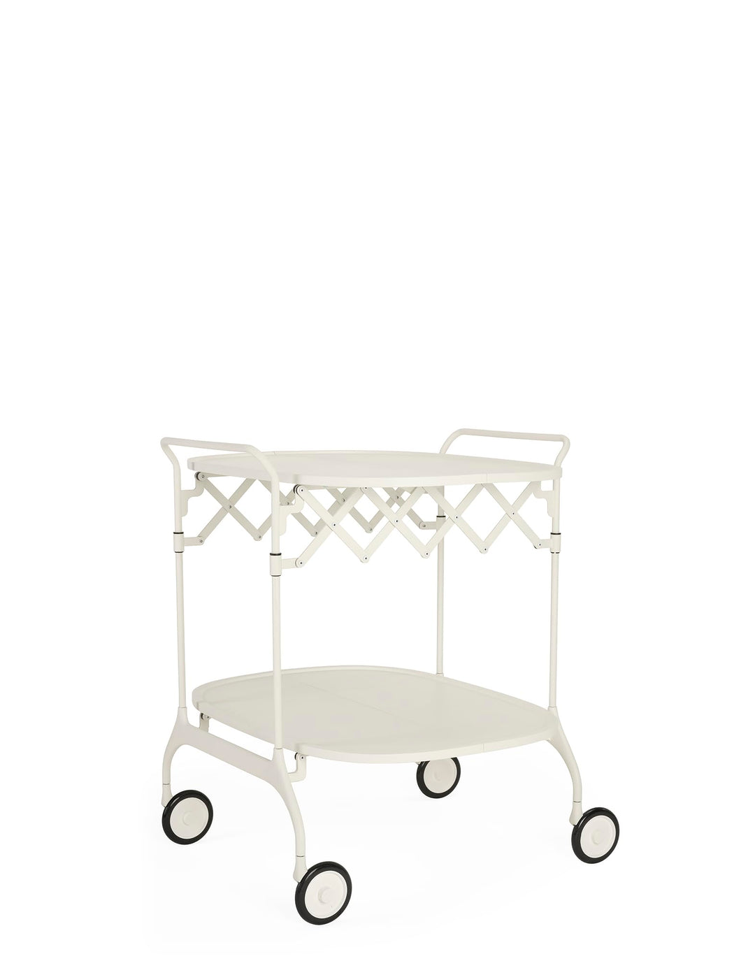 Kartell Gastone Servierwagen, weiss Lackierter Struktur Weiss, Lackierter Struktur Weiss
