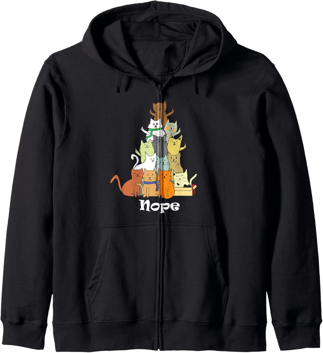 Funny pile of nope cat Kapuzenjacke