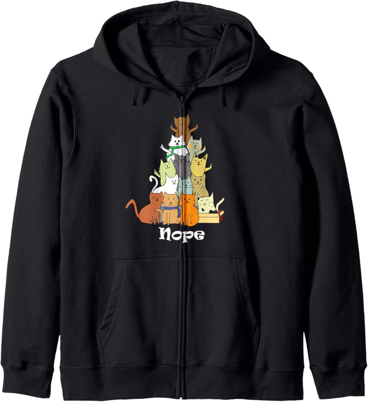 Funny pile of nope cat Kapuzenjacke