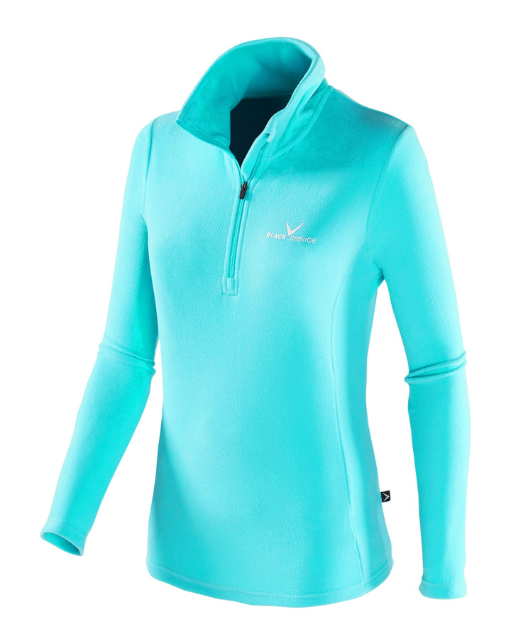 Black Crevice Damen Fleece-Skirolli I Ski-Pullover für Damen Grössen I Damen-Funktionsshirt I Damen