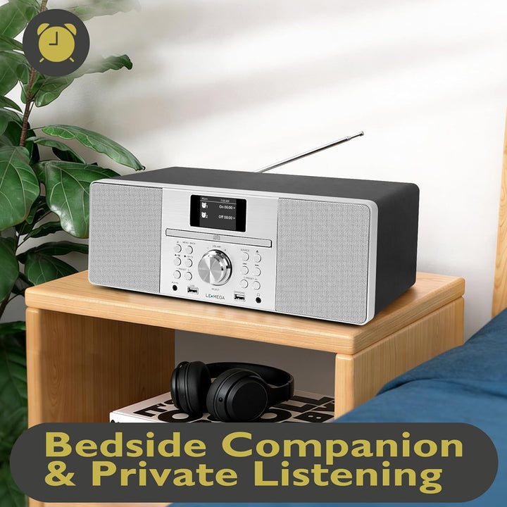 LEMEGA MSY1P All-In-One Musiksystem,CD-Player,DAB/DAB+ und FM Digitalradio,Bluetooth Lautsprecher,20