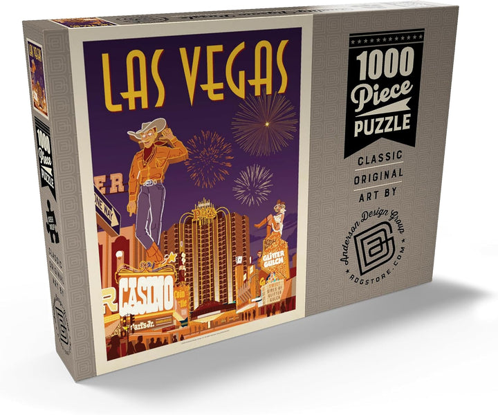 Las Vegas: Viva Vintage Vegas, Vintage Poster - Premium 1000 Teile Puzzle - MyPuzzle Sonderkollektio