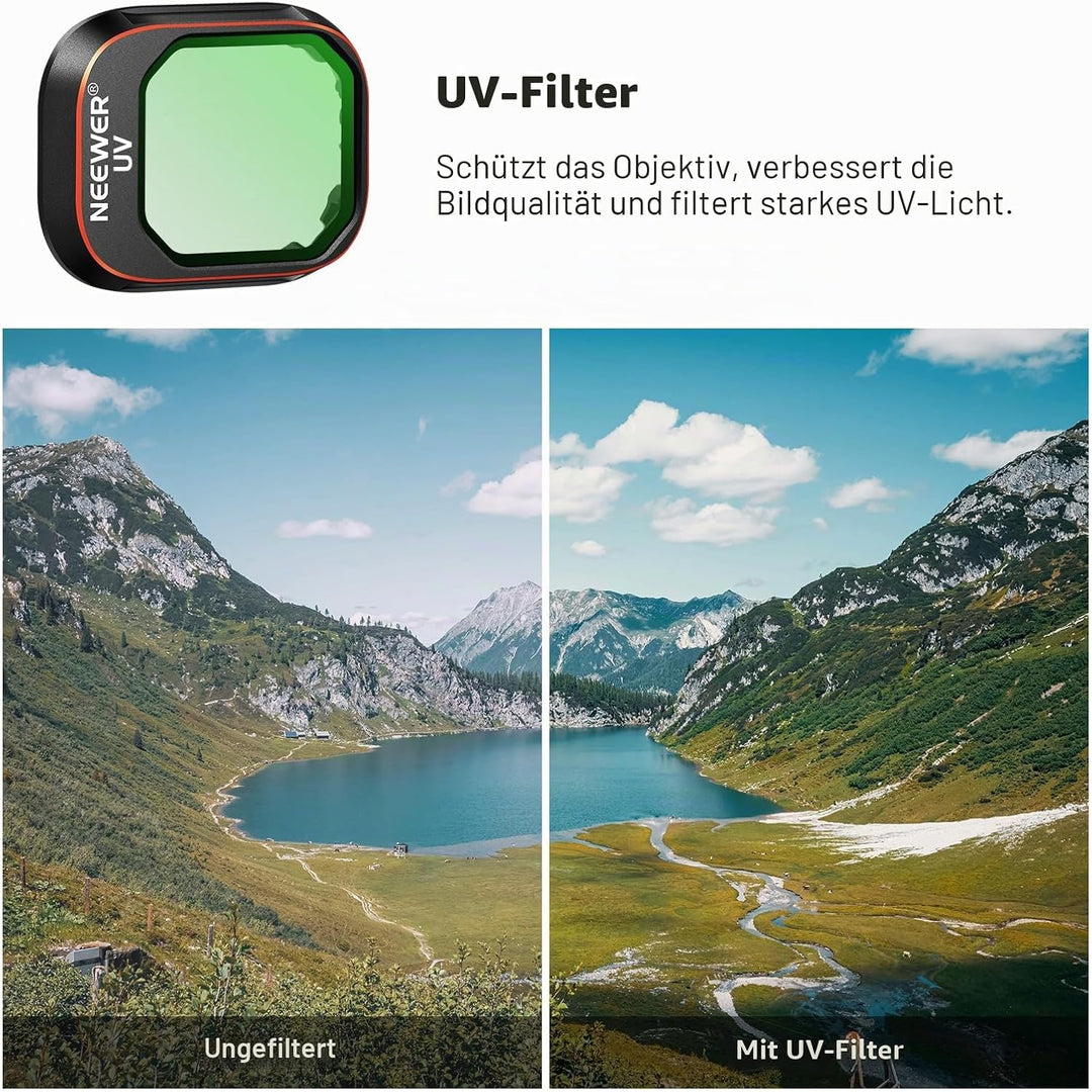 NEEWER ND &amp; CPL Filter Set Kompatibel mit DJI Mini 4 Pro, 8Stk UV CPL ND8 ND16 ND32 ND64 ND128 ND256