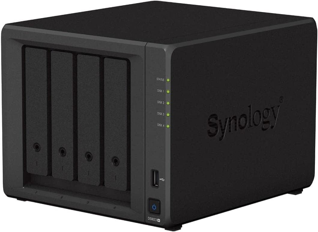 Synology DS923+ 16TB 4 Bay Desktop NAS Lösung, installiert mit 4 x 4 TB Western Digital Red Plus Lau
