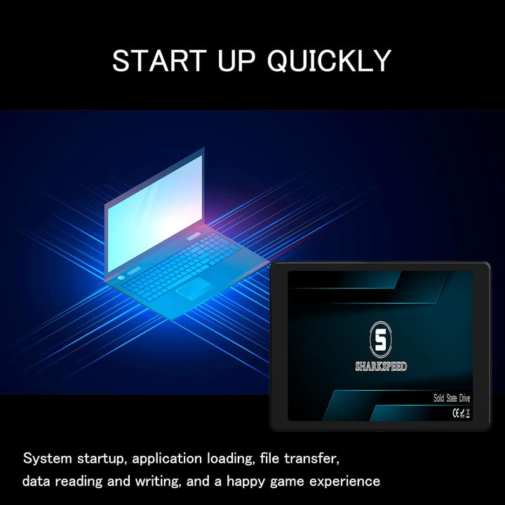 SSD 128GB 2.5" SATA 3 (6Gb/s) TLC 3D NAND SSD Festplatte Intern Solid State Drive für Notebooks, Des