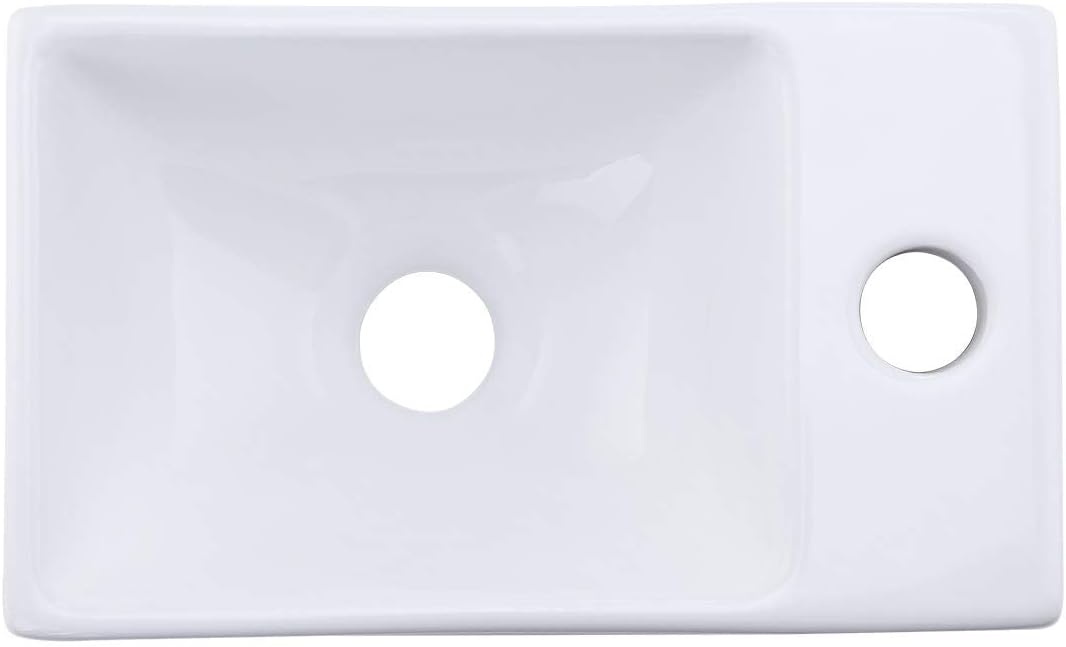 KES Waschbecken Gäste WC Aufsatzwaschbecken Waschschale Keramik Handwaschbecken Badezimmer für Wasch