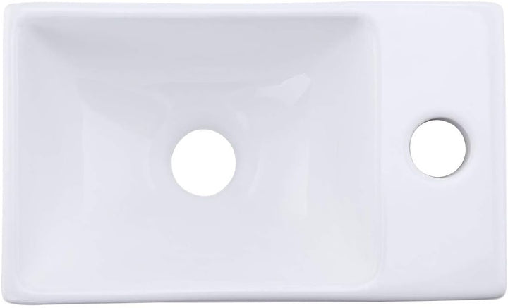 KES Waschbecken Gäste WC Aufsatzwaschbecken Waschschale Keramik Handwaschbecken Badezimmer für Wasch