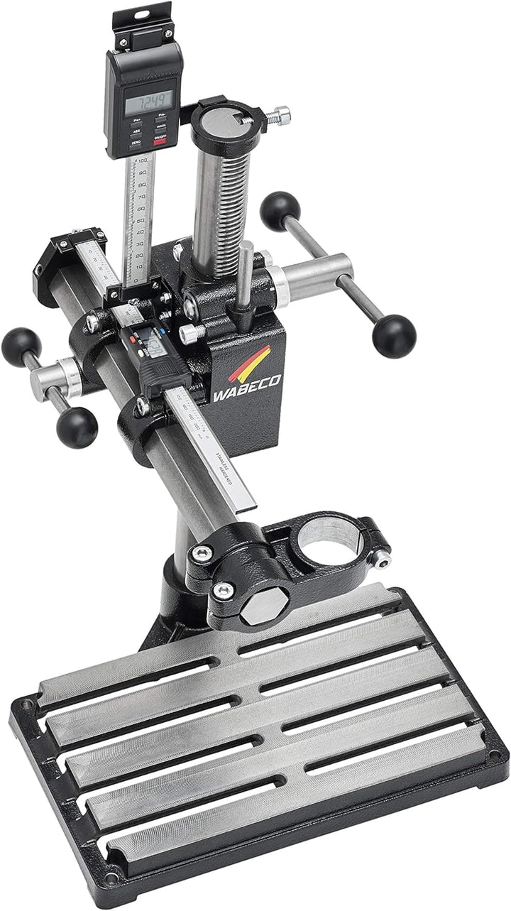 WABECO Bohrständer Fräsständer BF1243 mit Maschinenträger vertikal/horizontal Säule 750 Ausleger 500
