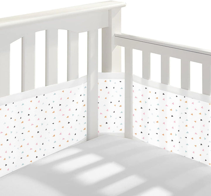 Bettumrandung Babybett,Baby Nestchen Bettumrandung,Kopfumrandung Babybett,Atmungsaktive Krippenumran