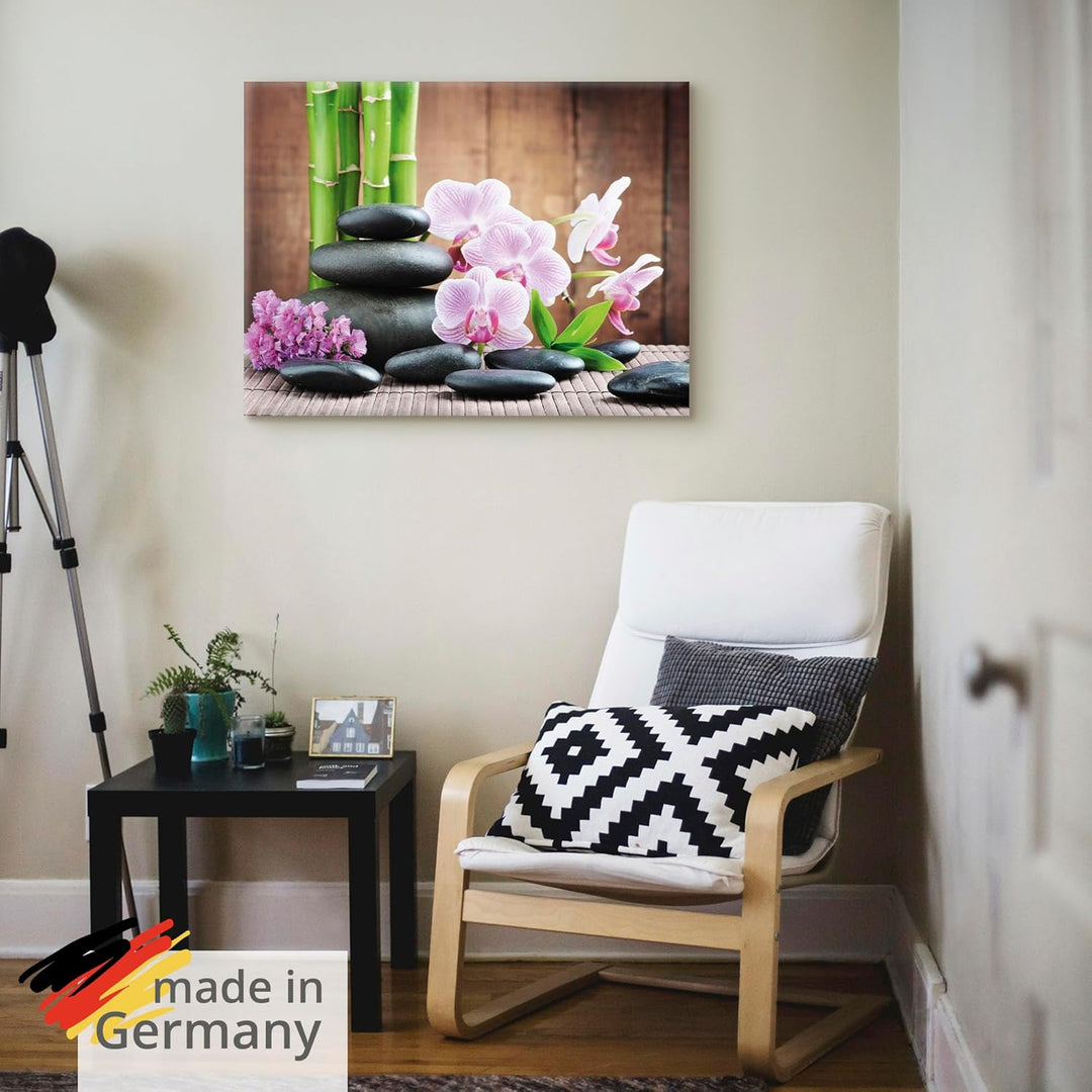 Artland Leinwandbild Wandbild Bild auf Leinwand 60x45 cm Wanddeko Zen Asien Asiatisch Wellness Spa B