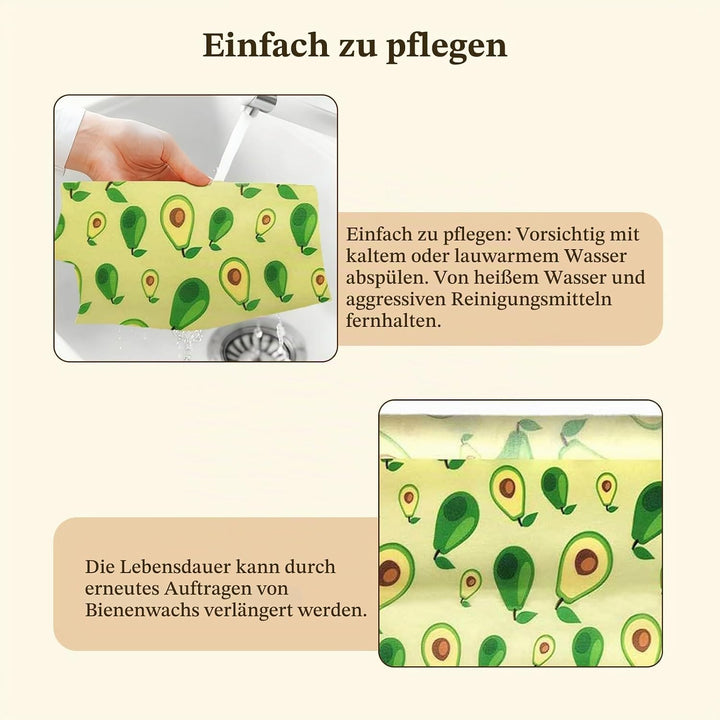 Bienenwachstuch Rolle, Wachstücher Für Lebensmittel, Wiederverwendbare Bienenwachstücher aus Natürli