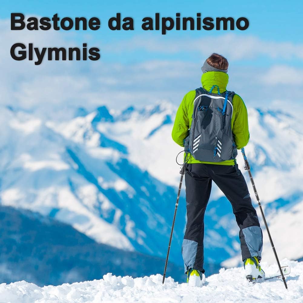 Glymnis Wanderstöcke Trekkingstöcke Walking Stöcke 7075 Aluminium Wanderstock verstellbar 110-130cm