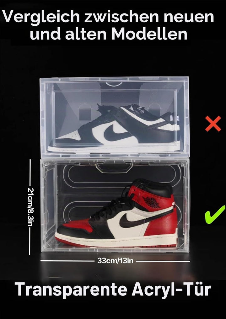 Schuhboxen Organizer-Schuhkartons durchsichtig,Transparent Schuhaufbewahrung für Sneakers und Turnsc