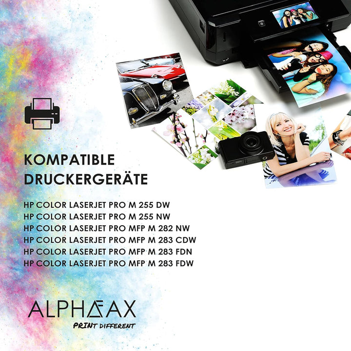 5 Toner kompatibel mit HP W2210A W2211A W2212A W2213A 207A für Color Laserjet Pro M255dw M255nw MFP