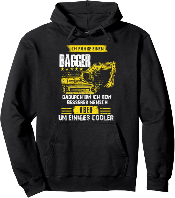 Bagger Baggerfahrer Baustelle Geschenk Pullover Hoodie