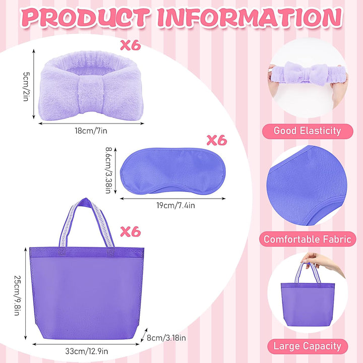 YFNVH 24 tlg Spa Party Set für Mädchen, Kinder Bademantel-Set mit 6 Kinder Bademäntel Augenmasken Ha