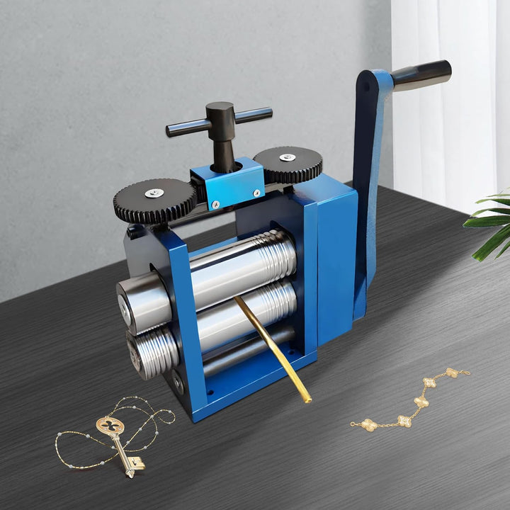 Manual Rolling Mill Machine Rollmühle Handwalzwerk Maschine Walzenmaschine mit Handkurbel Manuelle S