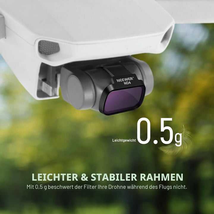 NEEWER ND Filter Set Kompatibel mit DJI Mini 4K/2 SE/SE/2/Mavic Mini (4 STK.) ND4 + ND8 + ND16 + ND3