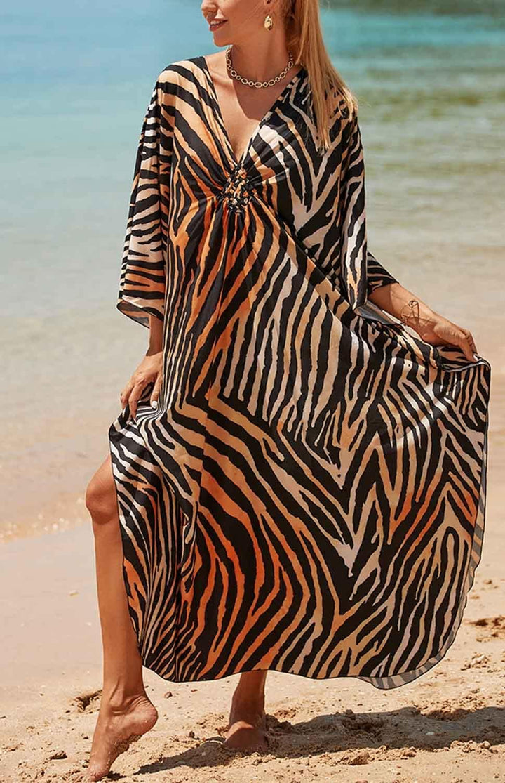 Orshoy Damen Strandkleid Maxi Kaftan Lang Bikini Cover Up Sommekleid Maxi Kleid Freizeitkleid Nachtw