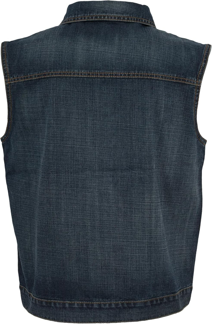 Urban Classics Herren Denim Vest, Männer Jeansweste, erhältlich in vielen verschiedenen Farben, Grös