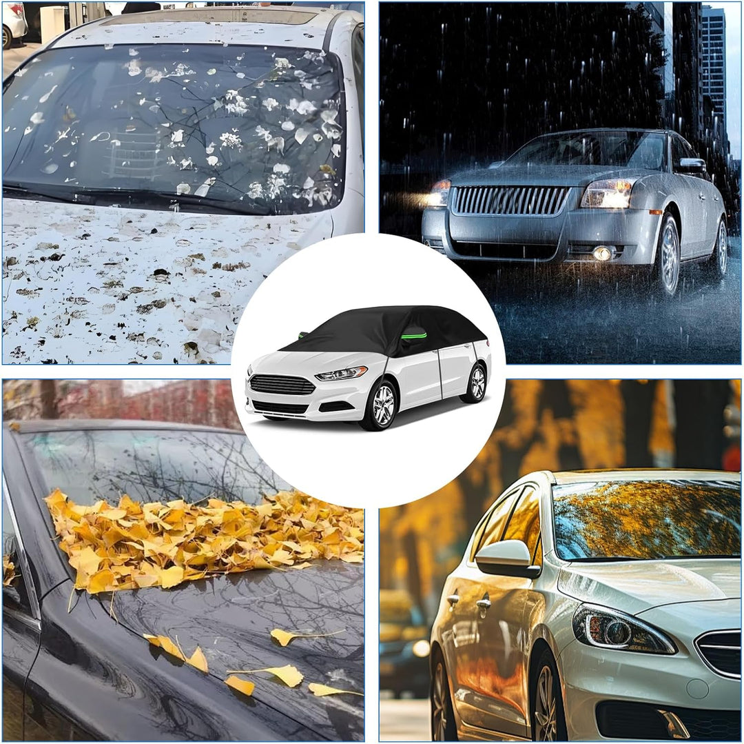 Auto Abdeckplane Halbgarage wasserdicht Universell Allwetterschutz für Auto Windschutzscheibe Schutz