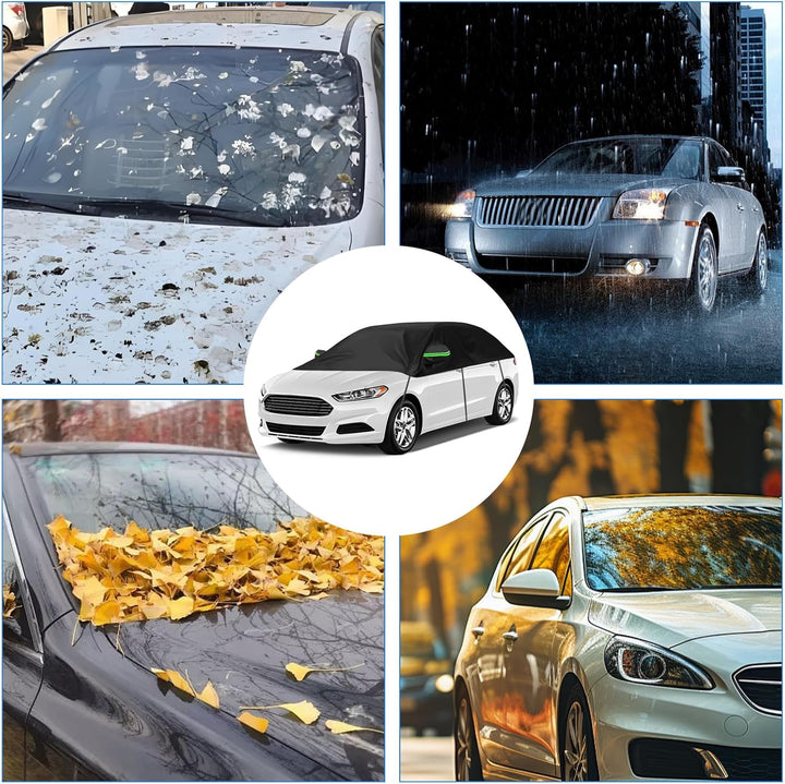 Auto Abdeckplane Halbgarage wasserdicht Universell Allwetterschutz für Auto Windschutzscheibe Schutz