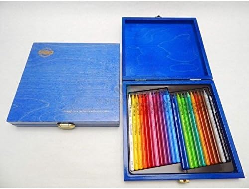Koh-I-Noor Progresso 8758024011 - Farbstifte, Vollminenstifte in Holzbox - 24 Stück 1 stück (24er Pa