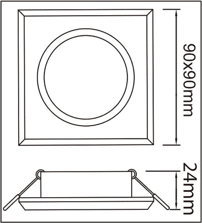 Trango 3er Set 6736S-03GUSD Design LED Einbaustrahler dimmbare Deckenspots Einbauleuchten Deckenstra