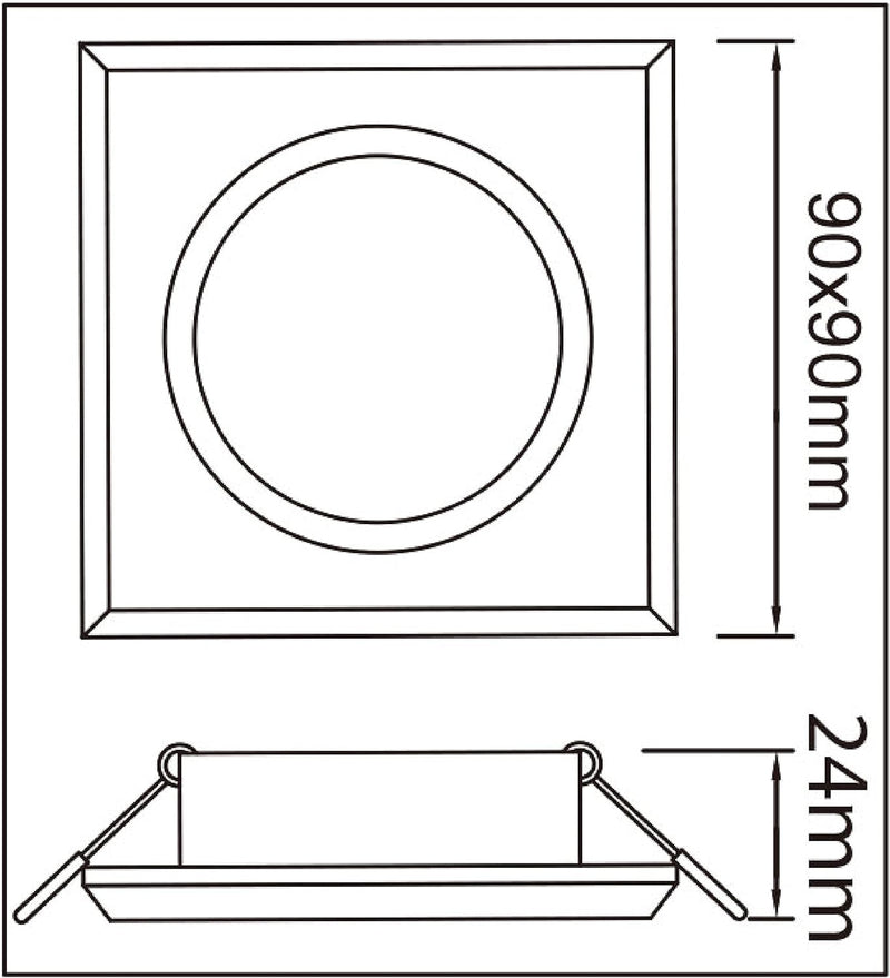 Trango 6er Set Design LED Einbaustrahler 6736S-06B I Einbauleuchten I Deckenstrahler I Strahler aus