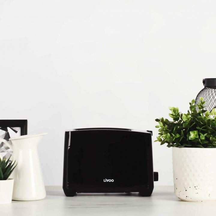 Livoo - Toaster 2 Schlitze DOD162N - 650-750W, 3 Funktionen, 7 Stufen, herausnehmbare Krümelauffangs