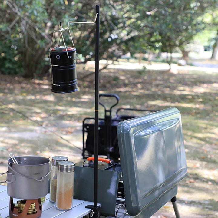 Joyeee Faltbarer Camping-Laternenständer, Stangenpfahl, Zubehör, Camping-Lichtständer, Stangenaufhän