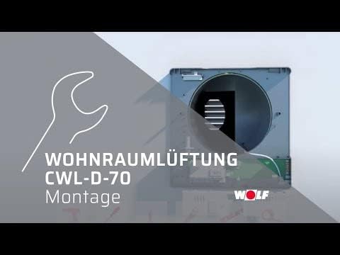 Wolf Comfort-Wohnungs-Lüftung CWL-D-70 Dezentral Aussenwandhaube Edelstahl