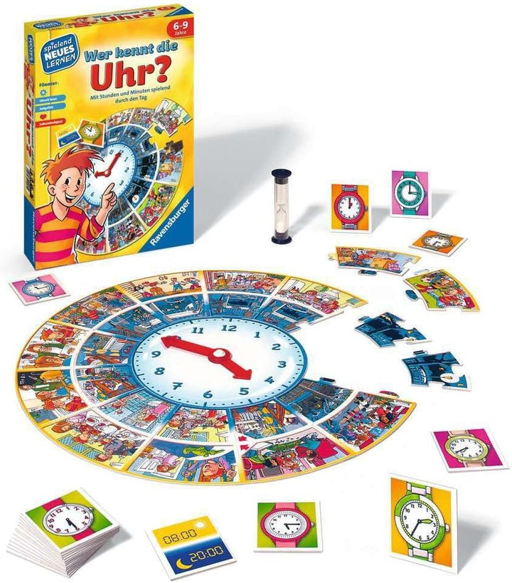Ravensburger 24995 - Wer kennt die Uhr? & 24990 - Entdecke die Welt - Spielen und Lernen für Kinder,