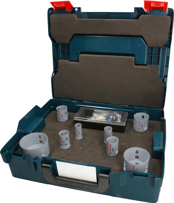 Bosch 11x PRO Multi Material Power Change Plus Lochsäge-Set – L-Boxx (für Weichholz, Trockenbauwand,