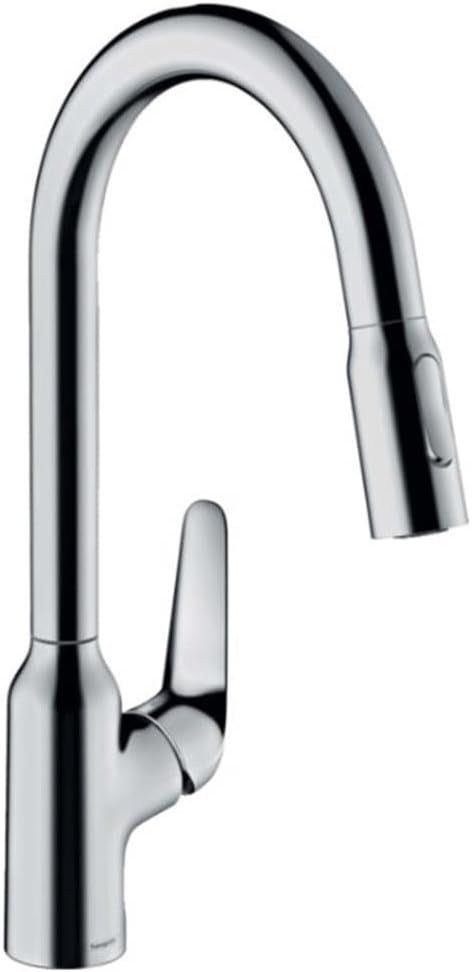 hansgrohe Küchenarmatur (Wasserhahn Küche 360° schwenkbar, ausziehbare Brause mit 2 Strahlarten, hoh