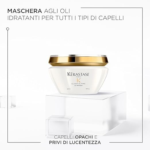 KERASTASE Bain Elixir Ultime Shampoo 250ml + Masque Elixir Ultime Mask 200ml by Keratsase