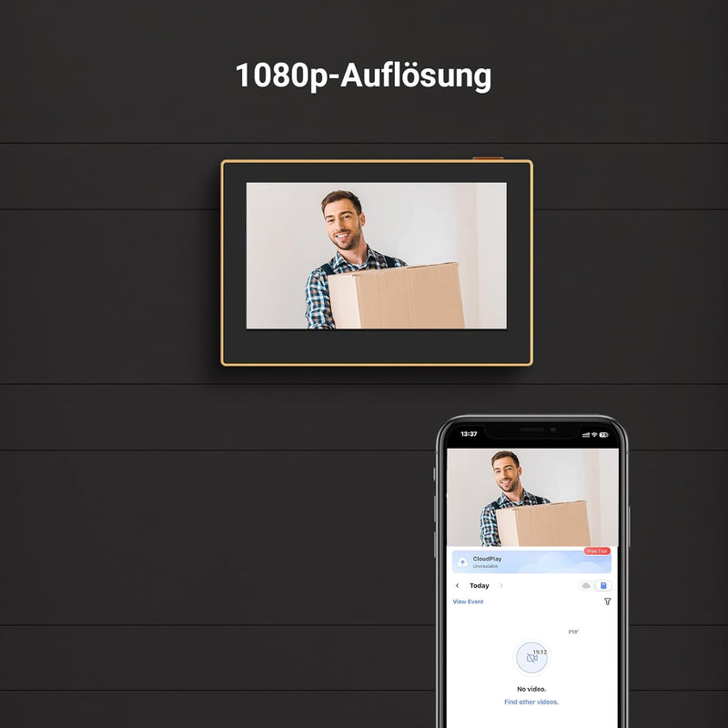 EZVIZ Video Türklingel mit Kamera, 2MP Türspion WLAN mit 4,3-Zoll-Farbbildschirm, 146° Weitwinkel un