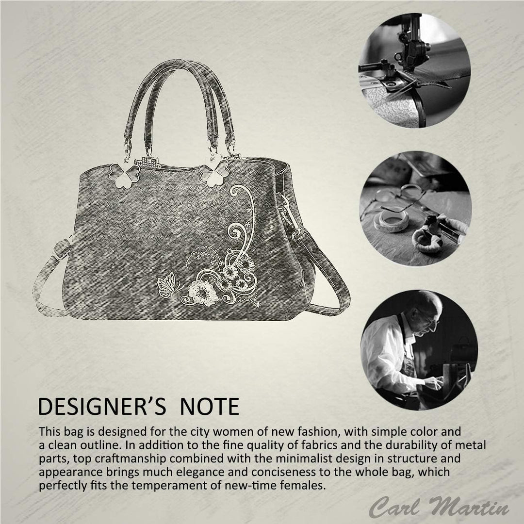 NICOLE&DORIS Handtaschen Damen Mode Schultertasche Geldbörse Retro Umhängetasche Frau Tote Stickerei