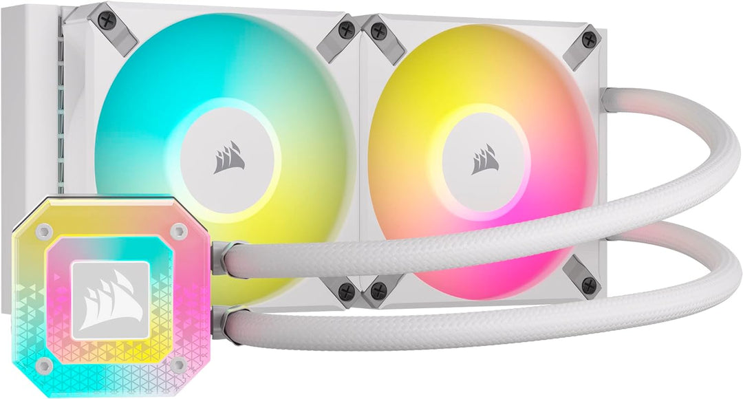 Corsair iCUE H100i Elite CAPELLIX XT Flüssig-CPU-Kühler - Zwei AF120 RGB Elite-Lüfter - 240-mm-Radia
