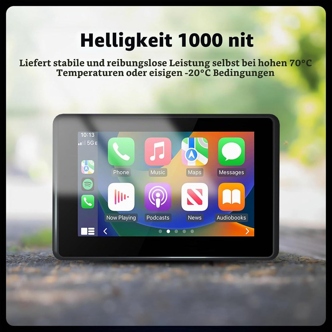 Motorradnavi für BMW, 5 Zoll Kabellos Apple CarPlay &amp; Android Auto Display, Native Wonder Wheel Steu