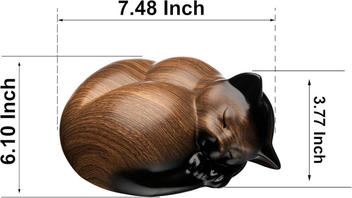 Kriss Art Haustier Urnen,Schlafende Harz Kremation Katze Urne,Katzenurnen für Asche,Kleintier Urne……