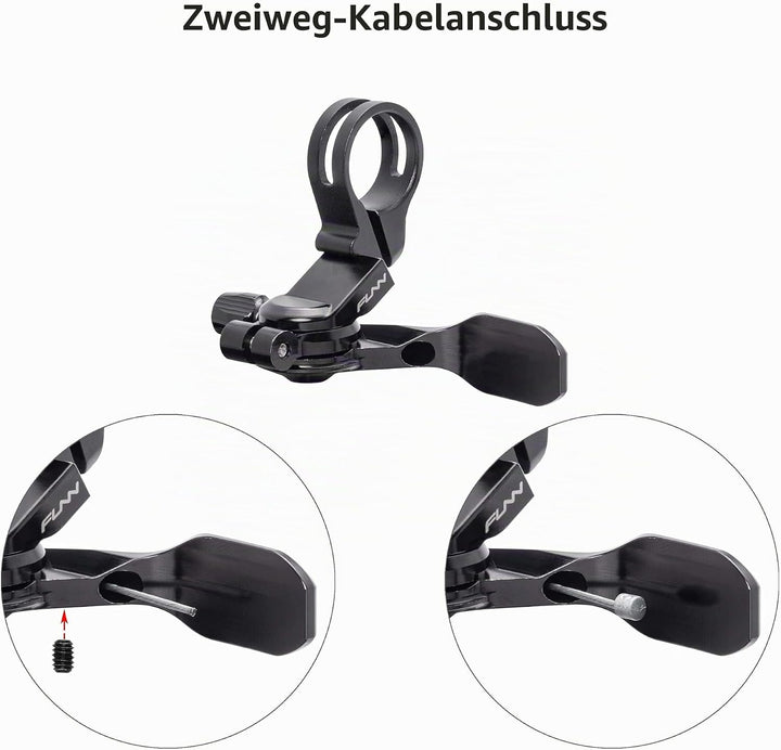 Funn UpDown CNC Fernbedienungshebel-Kit für Mountainbike-Teleskopsattelstütze, 4-Positionen-Montage,