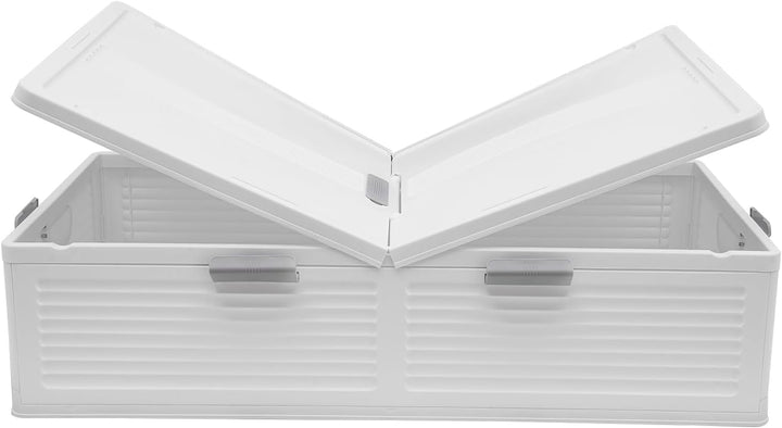 Kunststoff Unterbettkommode 101 * 51,5 * 24cm Gross Unterbett Aufbewahrung Box mit Deckel, Unterbett