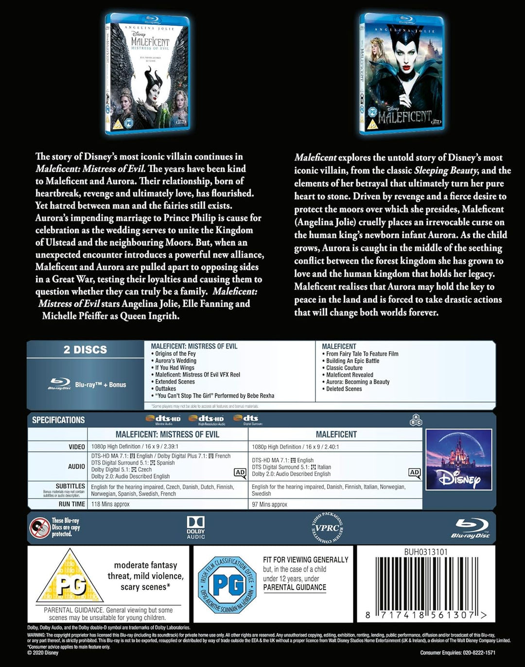 Maleficent Doublepack [Blu-ray] [UK Import], Blu-ray